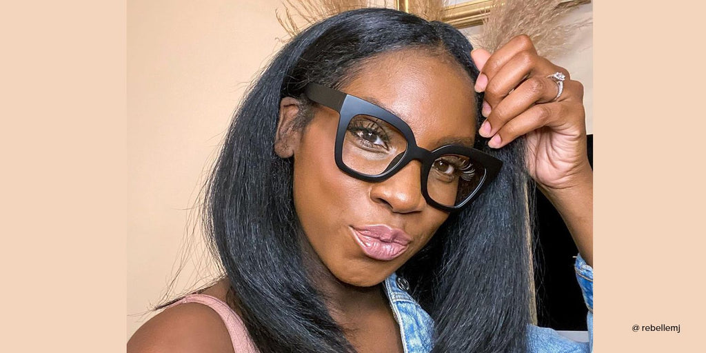 RAPTR NOIR cateye prescription glasses — product view 2
